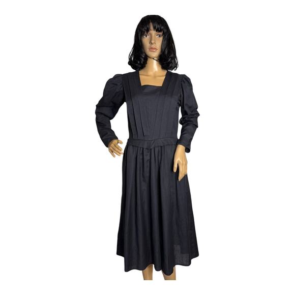 Vintage 70’s Diane Von Furstenberg Ladies Linen black midi dress size small - Picture 17 of 17
